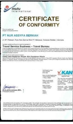 Certificate of Conformity